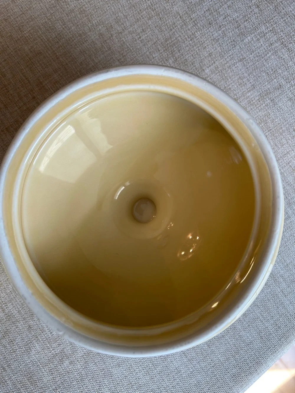 Fiestaware Pale Yellow Large Lidded Ceramic Canister